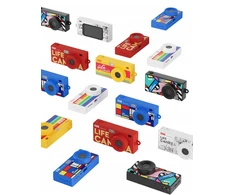 Mini kameros vaizdo kamera Retro Video 2k pakabinamas raktų pakabukas / Xrec X9 / Geltonas