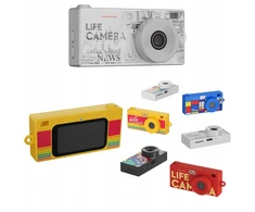 Skaitmeninė kamera Xrec Mini Fotoaparatas Retro Video 2k Pakabukas Raktų pakabukas + Kortelė 32gb / X9 / Pilka