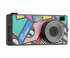 Skaitmeninė kamera Xrec Mini Aparat Kamera Retro Video 2k Pakabutis Raktų pakabukas + 32GB kortelė / Xrec X9 / Juoda