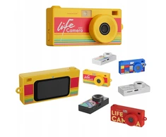 Mini kameros vaizdo kamera Retro Video 2k pakabinamas raktų pakabukas / Xrec X9 / Geltonas