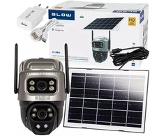 BLOW WiFi PTZ 4MP H-384 dviejų objektyvų saulės energija varoma kamera su baterija