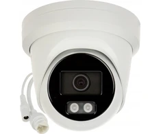 Hikvision kupolas DS-2CD2347G2H-LIUeF F4 (balta, 4 MP, 30 m. IR; 30 m. LED, hibridinė šviesa)