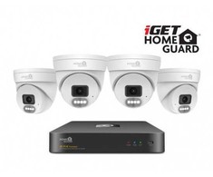 iGET HOMEGUARD HGNVK84804 - fotoaparato PoE rinkinys 2K NVR 8CH + 4x lauko kamera su garsu