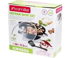 Kamille wok Teflonowa Iron 28cm
