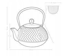 KAMIN ketaus virdulys su užpilu, 900 ml