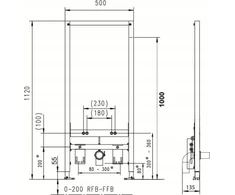 KAN-therm JOMOTech BIDE RĖMAS H=1120 BE ATRAMŲ