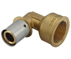 KAN-therm GW Prispaudimo alkūnė 90° su presuotu žiedu 25x2,5 G3/4" K-902003