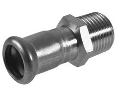 Nerūd. plieno KAN-therm Inox pres. jungtis 28 x 3/4", su iš. sriegiu