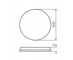 Kanlux ANTO LED lubinis šviestuvas 37W CCT IP54 apvalus Ø50 max 2700lm 3000-6500K šiltai/neutraliai/šaltai, nuotolinio valdymo pultas, baltas 38932