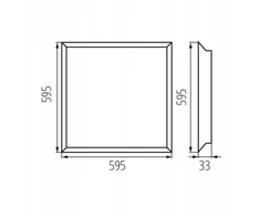 Kanlux įleidžiama LED panelė BAREV ECO* N36W 6060NW 4320lm 4000K IP20 I klasės balta 31176