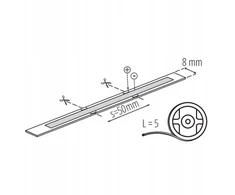Kanlux LED juosta 24V LCOB 3W/M 24 IP65-WW 276lm/m 3000K 5m ritinėlis IP65 3 metų garantija 39166