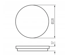 Kanlux lubinis šviestuvas LED BENO 12-18W CCT-O W max 2080lm 3000-4000K šilta/neutrali IP65 apvalus Ø22 II klasė 5 metų garantija balta 38778
