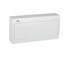 Kanlux Modulinis paskirstymo skydas, plastikinis, 1x18, paviršinio montavimo, IP30, IK07, N+PE, II klasė, baltos durys, KDB-S18P, baltas, 23627