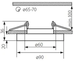 Kanlux MORTA B CT- DSO50- B 1 x 50W Gx5.3 12V IP20 juodas (22116)