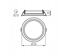 Kanlux Prožektorius downlight LED TIBERI CCT 23-29W-W max 3260lm šilta/neutrali 3000-4000K IP44/20 Ø23 Ra90 5 metų garantija balta 26383