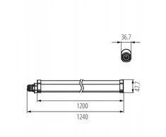 Kanlux LED hermetinis šviestuvas TP SLIM N 40W-NW 4800lm 4000K IP65 viršutinis/pakabinamas 38940