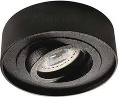 Lubinis šviestuvas Įleidžiamasis šviestuvas KANLUX MINI BORD, 1 x GX5,3/GU10, max 35 W, juodos sp., Ø9,8 x 5 cm