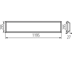 Lubinis šviestuvas Kanlux LED PANELĖ P/T BLINGO U34W 4080 120N