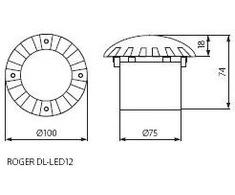 Kanlux Roger DL- LED12 1W IP66 (07280)