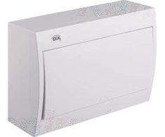 Kanlux 23624 Moduliniai skirstytuvai, plastikiniai, 1x12, montuojami ant paviršiaus, IP30 IK07 N+PE II klasė, baltos durys, KDB-S12P, baltas 23624