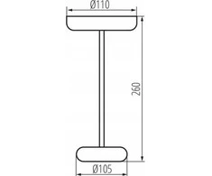 Kanlux stalinė lempa Kanlux Fluxy 37311 stalinė lempa 1x1.7W LED 3000K juoda/skaidri