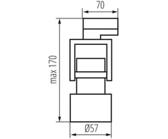 Kanlux TEAR GU10 bėgelio projektorius, maks. 10 W, 220–240 V, IP20, ATL5 GU10-W, baltas, 33149