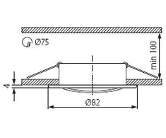 Kanlux VIDI CTC- 5515-W baltos lubos (02780)