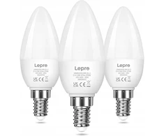 LEPRO 600059-WW-EU-3 LED Bulb, E14, C37, 4.2W (40W), 470 lm, 2700K (warm baltas), 250°, 3-pack