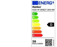 Kanlux ŻAR.DEK.LED XLED HP D90E27 26W-NW