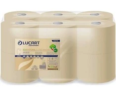 Karen Lucart EcoNatural* L-ONE Mini - Jumbo tualetinis popierius, centrinis padavimas, 2 sluoksnių, 180 m, Fiberpack celiuliozė - 12 ritinėlių