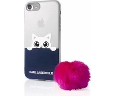 Karl Lagerfeld KLHCS8LTRGPABPI S8 PlusG955 kietas dėklas, skaidrus/rožinis K-Peek