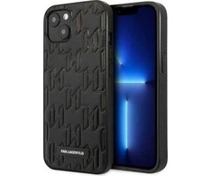 Apple iPhone 13 Mini Karl Lagerfeld dėklas Monogram Plaque juodos spalvos