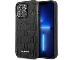 Apple iPhone 13 Pro Max Karl Lagerfeld dėklas Monogram Plaque juodos spalvos