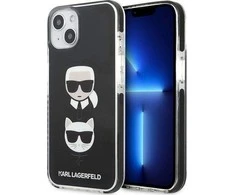 Apple iPhone 13 Karl Lagerfeld dėklas Karl&amp;Choupette Head juodos spalvos