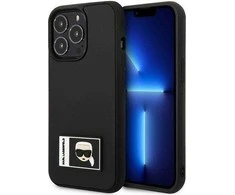 Apple iPhone 13 Pro Karl Lagerfeld dėklas Ikonik Patch juodos spalvos