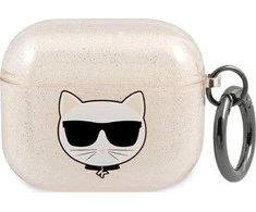 Dėklas Karl Lagerfeld AIRPODS PRO KLA3UCHGD SILICONE COVER GOLD