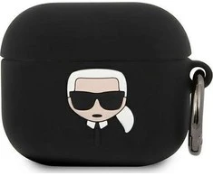 Karl Lagerfeld silikoninis Ikonik AirPods Cover skirta AirPods 3 - Juodas