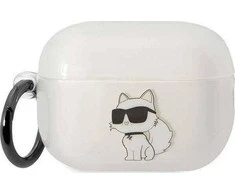 Apple AirPods Pro 2 Karl Lagerfeld Ikonik Choupette (KLAP2HNCHTCT) ausinių dėklas skaidrus