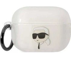 Apple AirPods Pro 2 Karl Lagerfeld Ikonik Karl Lagerfeld (KLAP2HNIKTCT) ausinių dėklas skaidrus
