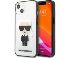 Dėklas Apple iPhone 13 Mini Karl Lagerfeld Ikonik Karl (KLHCP13SHIKCK) skaidrus