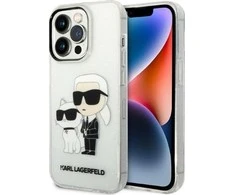 Apple iPhone 14 Pro Karl Lagerfeld dėklas IML GLIT NFT Karl&amp;Choupette (KLHCP14LHNKCTGT) skaidrus