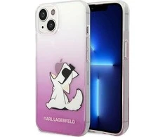 Apple iPhone 14 Plus Karl Lagerfeld dėklas Choupette Fun rožinės spalvos