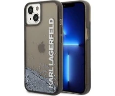 Apple iPhone 14 Karl Lagerfeld dėklas Liquid Glitter Elong juodos spalvos