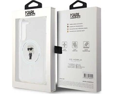 Samsung Galaxy S23 Karl Lagerfeld dėklas IML Ikonik MagSafe (KLHMS23SHFCKNOT) skaidrus