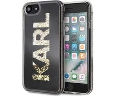 Dėklas Karl Lagerfeld Hard Case do iPhone 7/8 juoda/ Karl logo Glitter