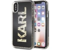 Dėklas Karl Lagerfeld Karl Logo Glitter iPhone X/Xs Case - Juodas