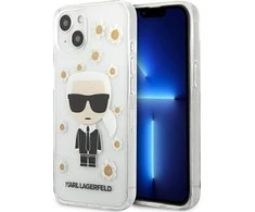 Dėklas Karl Lagerfeld KLHCP13SHFLT IPHONE 13 MINI 5.4 "TRANSPARENT/TRANSPARENT FLOWER IKONIK KARL