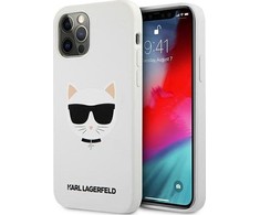 Karl Lagerfeld Karlas Lagerfeldas KLHCP12LSLCHWH „iPhone 12 Pro Max 6,7 colio“ hardcase balta/balta Silicone Choupette