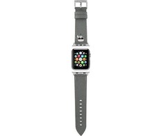 Išmaniojo laikrodžio Apple 4/5/6/7/SE Karl Lagerfel silikoninis dirželis, Pilkos spalvos, 38/40/41mm