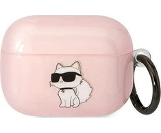 Apple AirPods Pro Karl Lagerfeld Ikonik Choupette (KLAPHNCHTCP) ausinių dėklas rožinės spalvos